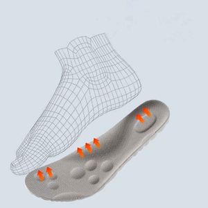 High Elasticity Latex Sport Insoles Soft Shoe <b>Pads</b> Arch Support Orthotic Breathable Deodorant Shock Absorption Summer Spring - Product Image 4