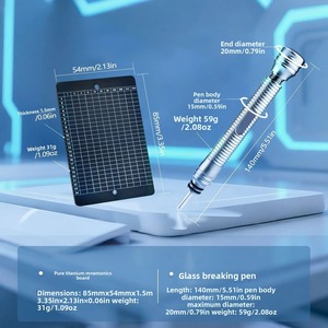 Cartone con parole mnemoniche, materiale in titanio puro 2 pezzi più Set di penne, ignifugo, resistente alla corrosione e Non arrugginito - Product Image 5