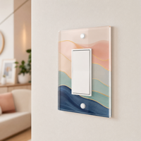 Cache-Interrupteur en Acrylique Personnalisé, Panneau Mural Transparent pour Prise Électrique, Cache-Interrupteur Décoratif avec Logo Découpé sur Mesure pour Maison et Hôtel