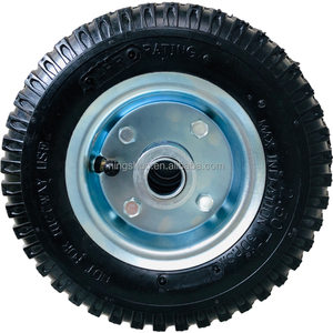 8 इंच 2.80/2.50-4 कुंडा ब्रैकेट धातु रिम के साथ Inflatable वायवीय हाथ ट्रक ट्राली रबर ढलाईकार पहियों - Product Image 3