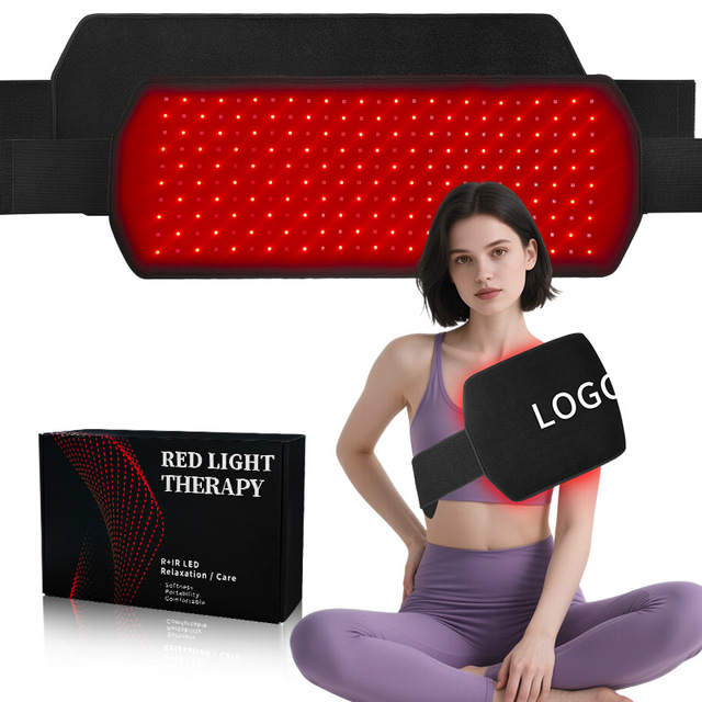 OEM/ODM Rechargeable Infrared 250 LED Light Therapy Band Targeted Body Pain Relief with Sequins Red Light Therapy Band