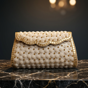 Bolso de Mano Tipo Clutch Bohemio de Metal de Lujo, con Patrón Clásico de Caramelos, Cierre Abierto, Impermeable, Bolso Bandolera de Moda - Product Image 3