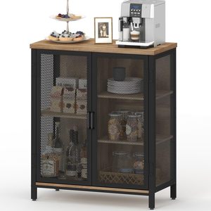 Factory Direct Industrial Sideboard Buffet <b>Cabinet</b> for Coffee Bar, Farmhouse Small Storage Bulk Wholesale - Product Image 1