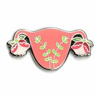 Petite femme marchandises floraison utérus broche en métal sur mesure dur émail doux Badges métal chapeau chemise épinglettes avec Logo personnalisé