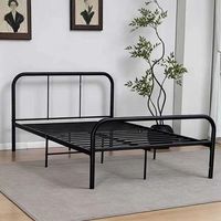 Ensemble de cadre de lit en acier de luxe moderne, tailles simple, double, king et queen, durable et démontable, pour appartement, hôpital, hôtel et école