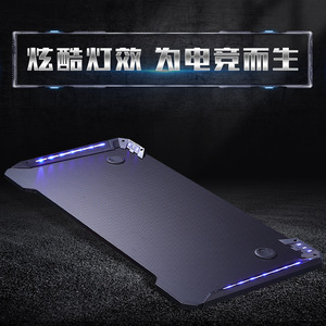 Mua Big <span class=keywords><strong>Black</strong></span> Kim Loại Đứng Điện LED Máy Tính Gamer Gaming Bảng Set Cho Máy Tính Xách Tay PC RGB Racing Bàn Chơi Game Với Ghế Combo - Product Image 5