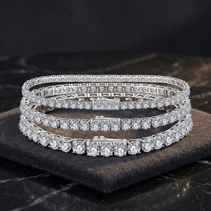 Fine Jewelry Quality Rhodium Plated 925 Sterling <b>Silver</b> Cubic Zirconia CZ Tennis <b>Bracelet</b> for Women & Men-Wedding Party Gift - Product Image 3