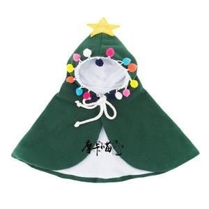 Hermosa Capa con Capucha de Árbol de Navidad para Perros y Gatos, Disfraz Navideño, Ropa Decorativa para Fiestas - Product Image 4
