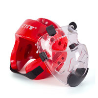 Multi-Color NBR+PVC Durable Soft Taekwondo Training <strong>Helmet</strong> with Detachable Face Cover and Protective Head Guard