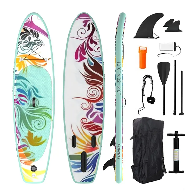 Placa de remo inflável para prancha de surf, venda quente, placa flutuadora de surf sup 12.6