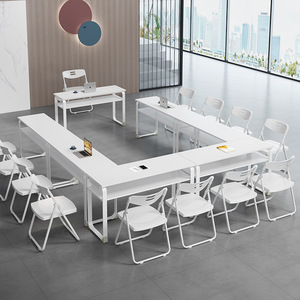 Folding Plastic Conference Chair Minimalist Design Foldable Office Furniture For Meeting And <b>Training</b> Use - Product Image 3