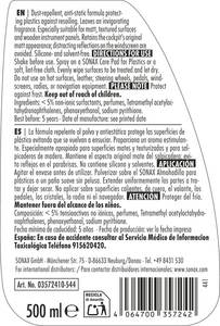 Effet Mat Soin Intérieur Voiture Sport Fraîcheur 500ml Finition Moderne avec Parfum Dynamique pour l'Intérieur de la Voiture - Product Image 6