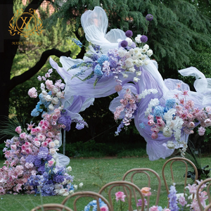 Lớn Organza nghệ thuật Ribbon sóng Hoa Thủ Công cong xếp li vải hoa nhân tạo cho đám cưới <span class=keywords><strong>Backdrop</strong></span> hiển thị trang trí - Product Image 3