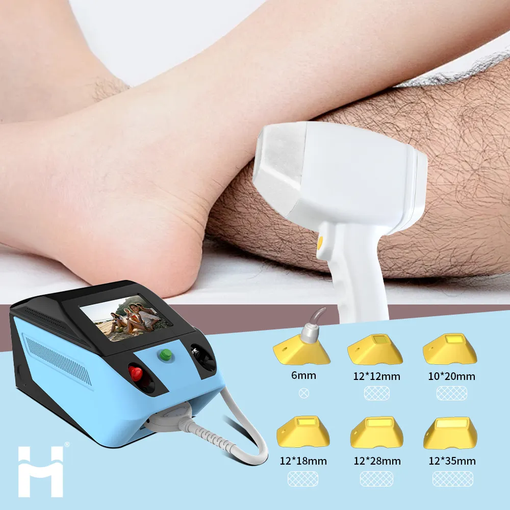 HUAMEI 2025 meilleure qualité portable diode lazer épilation laser poignée 755nm 808nm 1064nm laser épilation machine