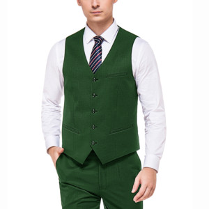 남성용 캐주얼 클래식 수트 베스트, 포멀 V넥 수트 베스트, 고급 웨이트 베스트 수트, 솔리드 컬러 웨이스트코트 - Product Image 4