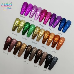 ผงกลิตเตอร์ตกแต่งเล็บ LIBO Magic Chrome Mirror Pigment รุ่นยุโรป 15 สี - Product Image 5
