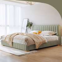 Cadre de lit double réglable en cuir de luxe avec massage multifonctionnel, design moderne, tissu tatami, lit moelleux