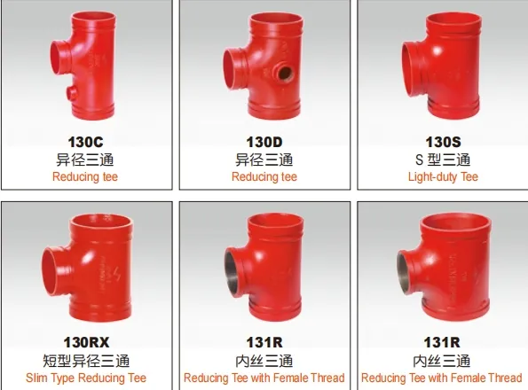 Ductile iron 45 degree elbow Fire sprinkler pipeline system carbon steel painted grooved pipe fittings