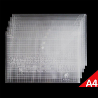 Personnalisé Clair PP Stockage A4 Taille Enveloppe Papier Fichier Test Organisateur Porte-Documents Avec Bouton