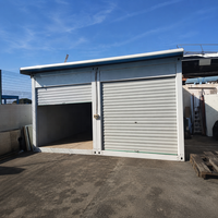 Garage préfabriqué sur mesure avec portes à double volet roulant, bâtiment modulaire en acier portable pour le stockage de voitures