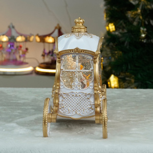 Giai điệu Xmas led xoáy nước long lanh đèn lồng trong nhà giáng sinh Quả cầu tuyết trang trí với tính năng chiếu sáng - Product Image 6