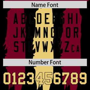 Camisetas de Flag Football Personalizadas con Patrón de Grafiti Negro, Carmesí y Caqui - Product Image 4