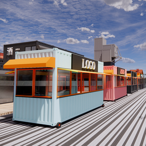 Fabricado móvil Mini Pop-up pequeño 10 pies contenedor de comida rápida tienda centro comercial comestibles panadería peluquero café rosa fuerte 3 niveles - Product Image 5