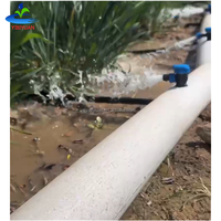 Tuyau d'arrosage haute pression pour l'irrigation agricole, tuyau en toile de 3 pouces, tuyau plat avec sortie préinstallée