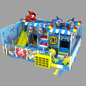 Equipo de juego suave Instalaciones de juegos interiores para niños Castillo travieso Parque de atracciones para niños Piscinas de bolas con tobogán