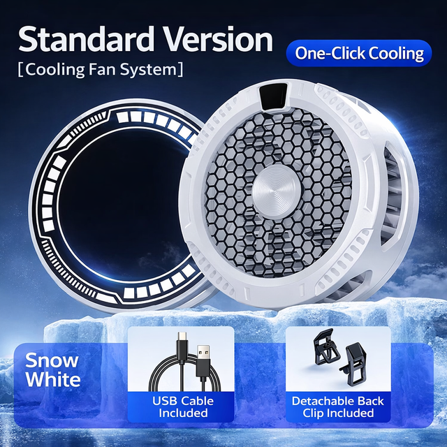 RGB Phone Cooling Fan Semiconductor Mobile Radiator with Smart Digital Screen Carbon Fiber Design High Speed Gaming Cooler