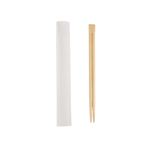 Eco-Friendly Open Paper Wrap <strong>Disposable</strong> Bamboo <strong>Chopstick</strong> Manufacturer Natural Bamboo <strong>Disposable</strong> Bamboo <strong>Twin</strong> <strong>Chopsticks</strong> - Product Image 1