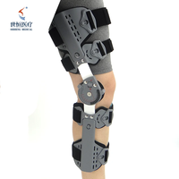 Attelle de fixation ajustable et respirante pour genou avec fermeture auto-agrippante, soutien du membre inférieur pour thérapie physique du ménisque
