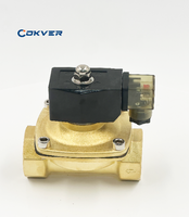 Vanne solénoïde à diaphragme en cuivre COKVER DN15, haute pression, pilotée, normalement fermée, 12 V 24 V