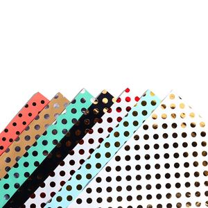 Venta al por mayor 80g recubierto de silicona Virgen cumpleaños Punto oro arte papel 43*300cm lujo personalizado regalo papel rollo - Product Image 6