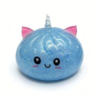Jouet Squishy Mystère Licorne Colorée, Balle Anti-Stress Douce à Remontée Lente, Jouet Sensoriel Fidget, Boîte Surprise Aléatoire, Cadeau