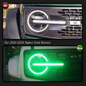Conjunto de Faros Delanteros Plug and Play con Luces Intermitentes para <span class=keywords><strong>Ford</strong></span> <span class=keywords><strong>Bronco</strong></span> 6.ª Generación 2021-2026 con Luces de Giro RGB+W DRL LHD, L+R - Product Image 1