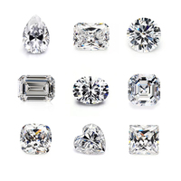 Redleaf Vente en gros de moissanite personnalisée A-Z 26 lettres, moissanite taillée couleur D, pierres précieuses en vrac pour la fabrication de bijoux