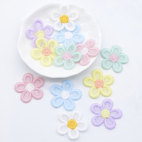 Bricolage Chapeaux Pinces À Cheveux Arc Décor Accessoires 28mm Brodé Fleur À Tricoter pour Fille Vêtements Chapeau À Coudre Patches