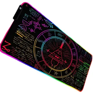 RGB Gravity fall Gaming Play Mats RGB LED Mousepad Anime