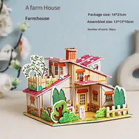 Puzzle 3D en papier, cadeau DIY pour enfants, modèle de maison fait main pour la maternelle, jouet éducatif pour l'éducation précoce