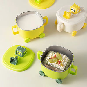 Bol isolé en acier inoxydable en forme <span class=keywords><strong>de</strong></span> voiture <span class=keywords><strong>de</strong></span> dessin animé 100% bol <span class=keywords><strong>de</strong></span> santé pour enfants en silicone <span class=keywords><strong>de</strong></span> qualité alimentaire - Product Image 2