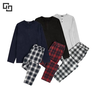 Set <span class=keywords><strong>pigiama</strong></span> da <span class=keywords><strong>uomo</strong></span> di alta qualità Set <span class=keywords><strong>pigiama</strong></span> da <span class=keywords><strong>uomo</strong></span> in <span class=keywords><strong>cotone</strong></span> scozzese personalizzato a due pezzi - Product Image 1