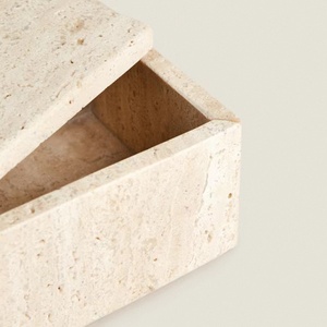 Design moderno Beige <span class=keywords><strong>travertino</strong></span> pietra di marmo piedistallo lucidato regali per la casa ciotole di frutta vaso per il servizio decorativo ciotole curve - Product Image 5