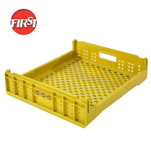 Tary Loading Turnover Storage Plastic Crate Best Selling Stackable Bread Plastic Plastic Tray Warehouse Storage Food Usage Mesh