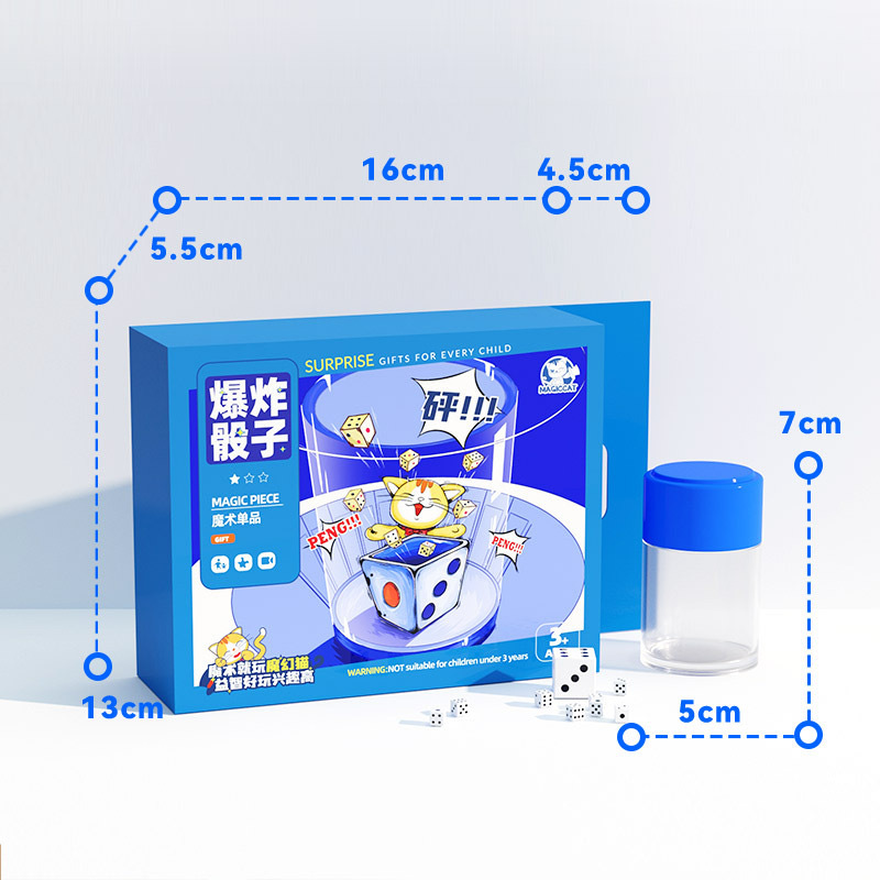 Dés explosifs ronds (boîte de couleur)