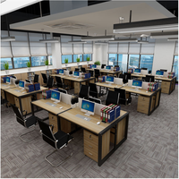 Poste de travail de bureau moderne directement de l'usine, bureau en forme de I avec tiroirs, poste de travail modulaire pour bureau à domicile et espaces de travail commerciaux
