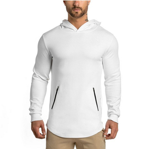 Felpa con Cappuccio da Uomo di Alta Qualità, Nuovo <span class=keywords><strong>Design</strong></span>, Vestibilità Slim, Maniche Raglan, Tasca con Zip - Product Image 4