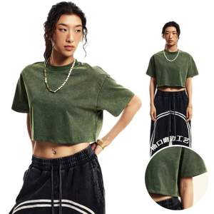 N906 Vente en gros T-shirts courts pour femmes, 100% Coton, coupe ample, imprimé logo, délavé à l'acide, sexy, collection été - Product Image 1