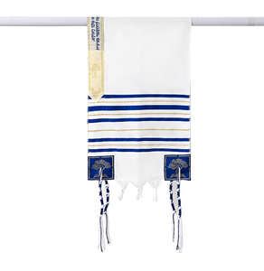 儿童塔利特弥赛亚犹太塔利特蓝色和金色祈祷披肩塔利特烛台袋祈祷围巾30x105cm厘米 - Product Image 6