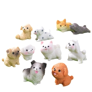 Miniature transfrontalière de chien Border <span class=keywords><strong>Collie</strong></span> Teddy, petite figurine mignonne, accessoires décoratifs DIY pour paysage miniature - Product Image 3